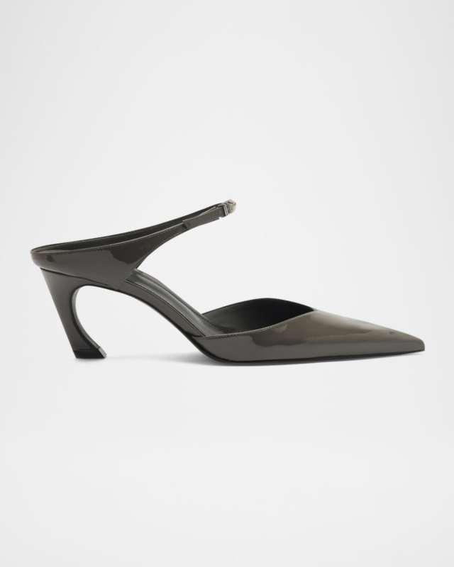Laurie Patent Mule Pumps